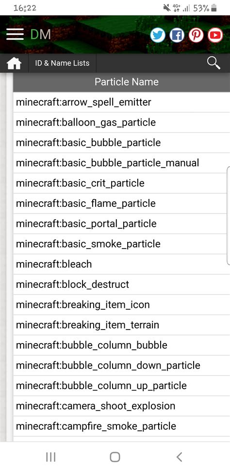 Minecraft particle command list - Hello, Im Going To Tell You All The Effects In Minecraft 1.6 I Think Also For 1.7.2 It Also Includes Commands effect p 1 1000000 1000000 Means Infinty... Home / Minecraft Blogs / Minecraft Effect List. Dark mode. Compact header. Search Search Planet Minecraft. LOGIN SIGN UP. Search Planet Minecraft.
